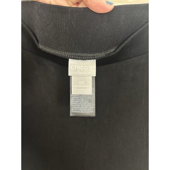 Chico’s Travelers Black Slinky Stretch Pull On Pants Size 3T 16/18 Tall XLT Wide - Picture 4 of 5